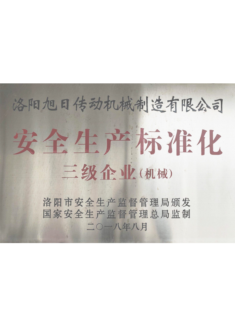 安全生產(chǎn)標準化三級企業(yè)